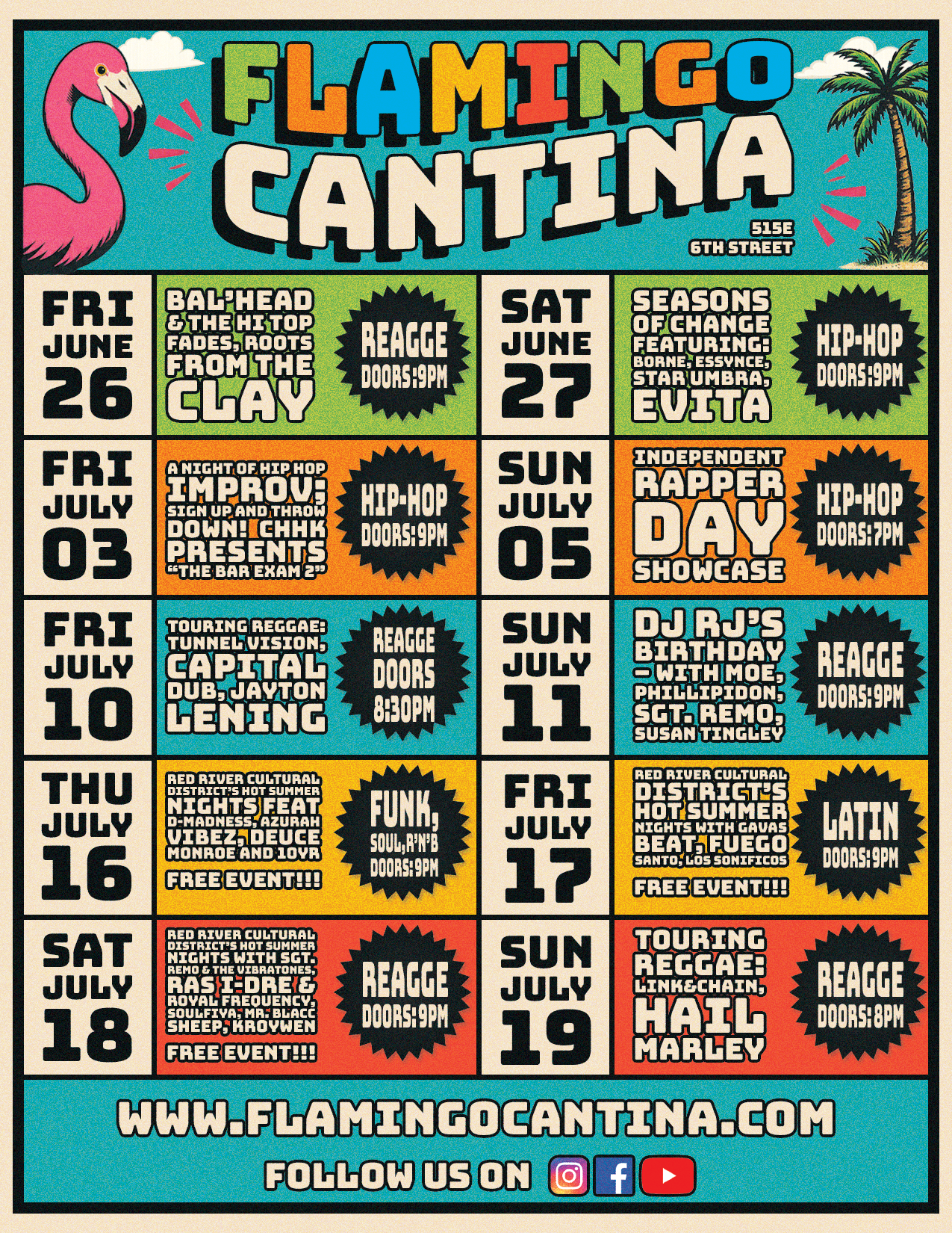 Flamingo Cantina Poster frame 1